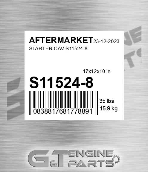 S11524-8 Starter Cav S11524-8 for AFTERMARKET