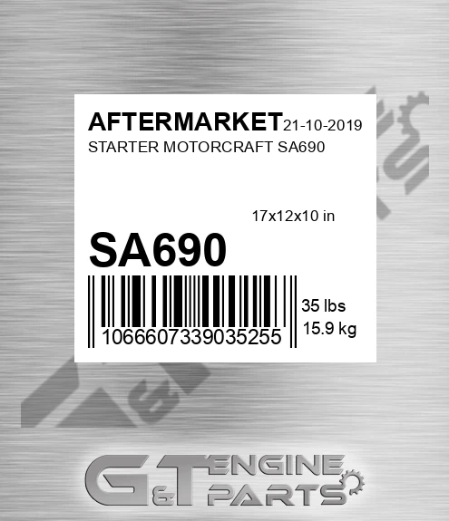 SA690 Starter Motorcraft Sa690 for AFTERMARKET
