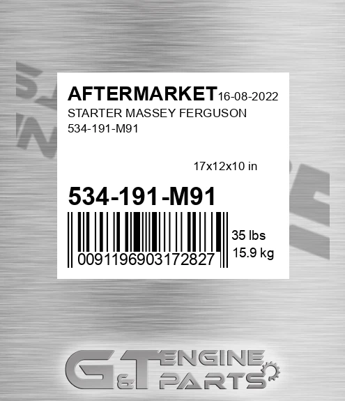 534-191-M91 Starter Massey Ferguson 534-191-m91 for AFTERMARKET