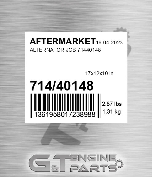 714/40148 Alternator Jcb for AFTERMARKET
