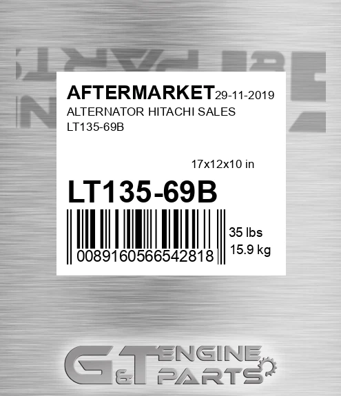 LT135-69B Alternator Hitachi Sales Lt135-69b for AFTERMARKET