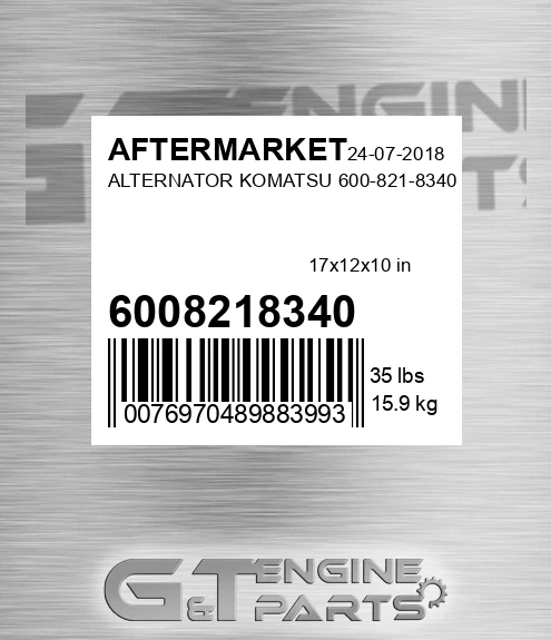 6008218340 Alternator Komatsu for AFTERMARKET