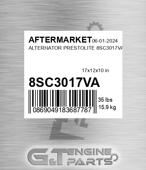 8SC3017VA Alternator Prestolite for AFTERMARKET