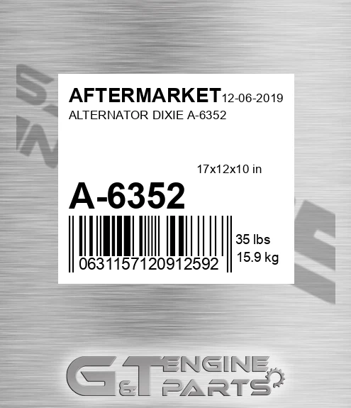 A-6352 Alternator Dixie A-6352 for AFTERMARKET