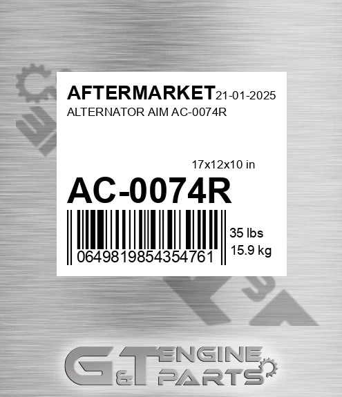 AC-0074R Alternator Aim Ac-0074r for AFTERMARKET