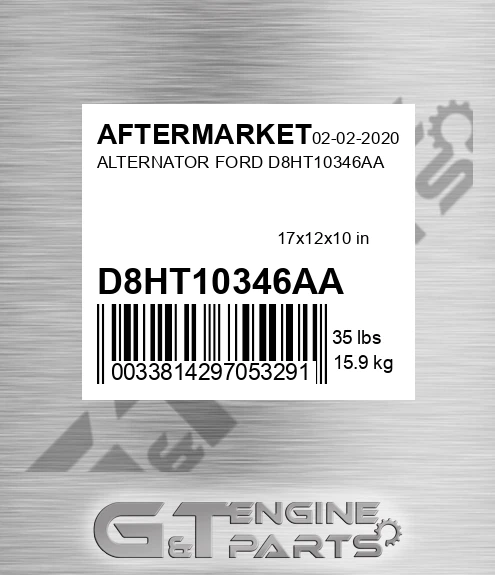 D8HT10346AA Alternator Ford for AFTERMARKET