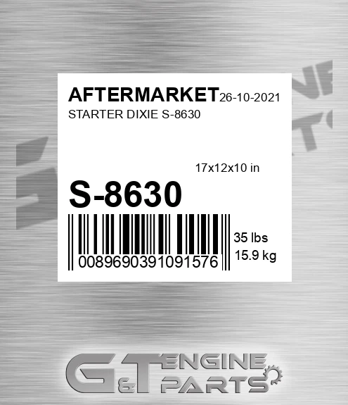 S-8630 Starter Dixie S-8630 for AFTERMARKET