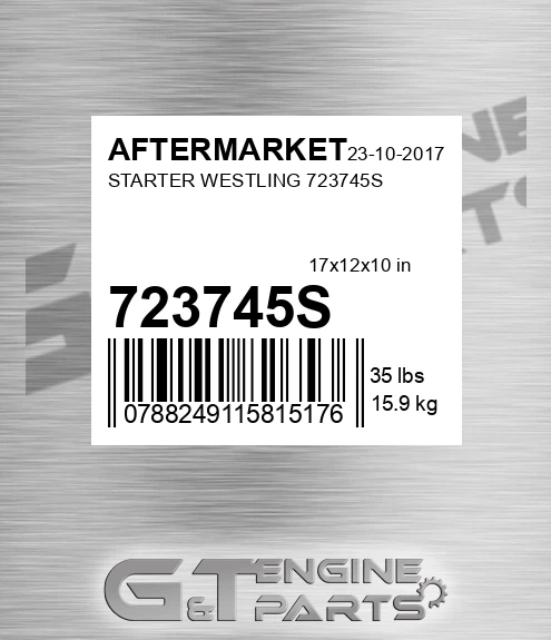 723745S Starter Westling for AFTERMARKET
