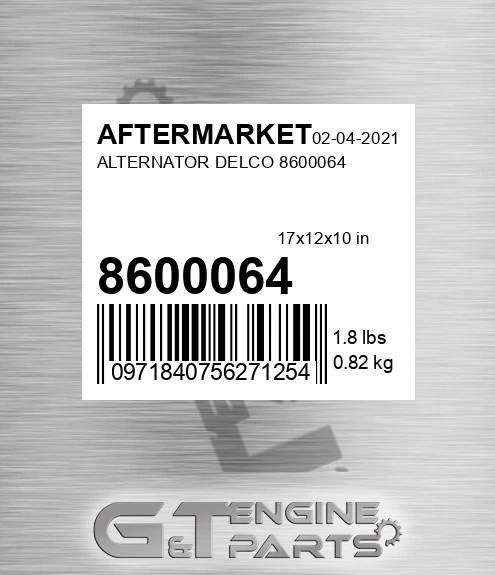 8600064 Alternator Delco for AFTERMARKET