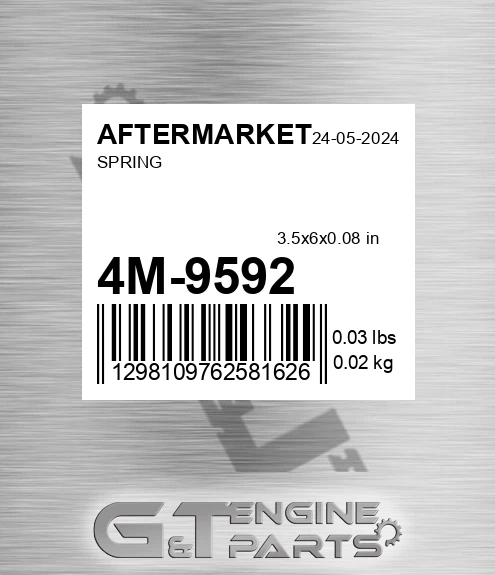 4M-9592 Spring for AFTERMARKET