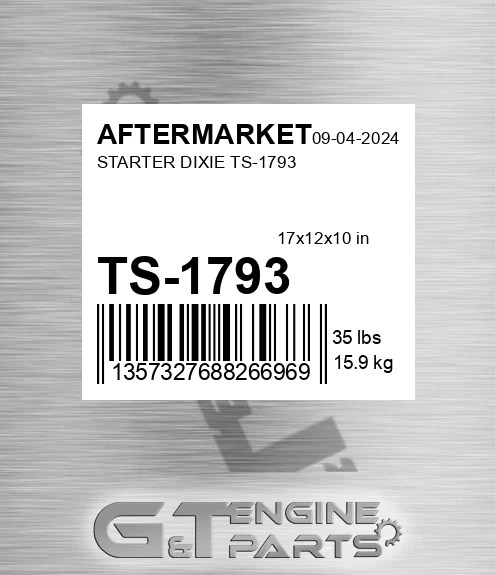 TS-1793 Starter Dixie Ts-1793 for AFTERMARKET