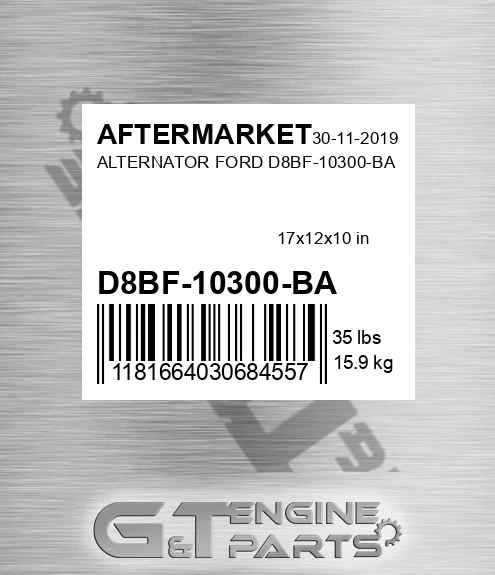 D8BF-10300-BA Alternator Ford D8bf-10300-ba for AFTERMARKET