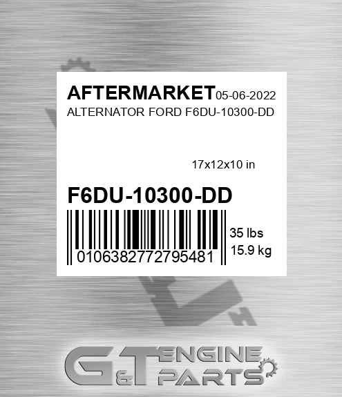 F6DU-10300-DD Alternator Ford F6du-10300-dd for AFTERMARKET