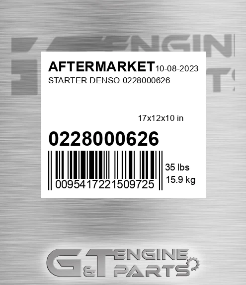 0228000626 Starter Denso 0228000626