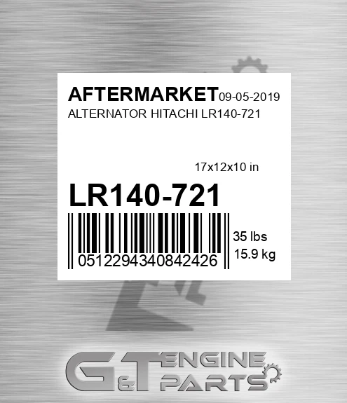 LR140-721 Alternator Hitachi Lr140-721 for AFTERMARKET