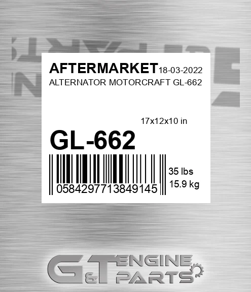 GL-662 Alternator Motorcraft Gl-662 for AFTERMARKET
