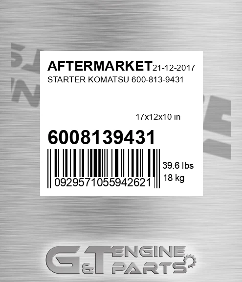 6008139431 Starter Komatsu for AFTERMARKET