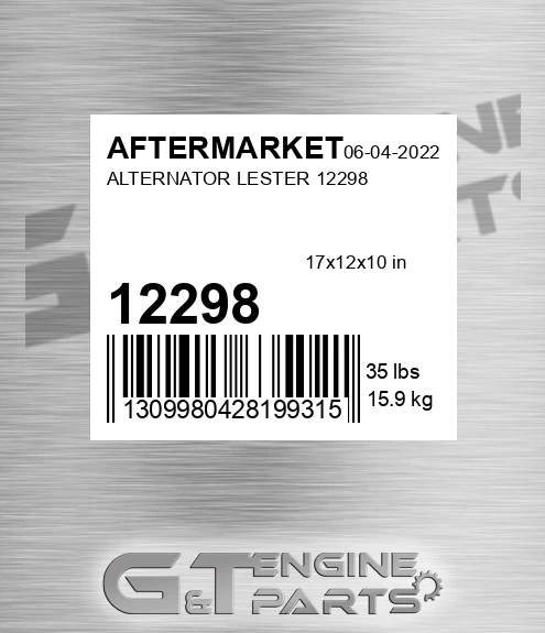 12298 Alternator Lester