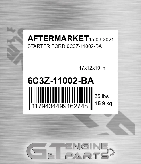 6C3Z-11002-BA Starter Ford 6c3z-11002-ba for AFTERMARKET