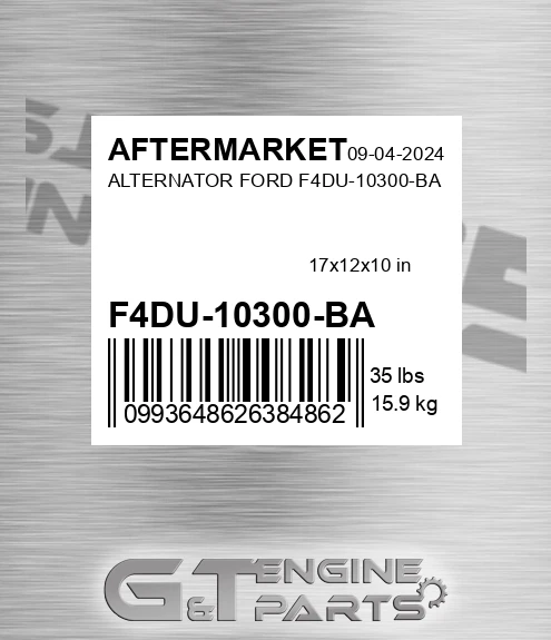 F4DU-10300-BA Alternator Ford F4du-10300-ba for AFTERMARKET