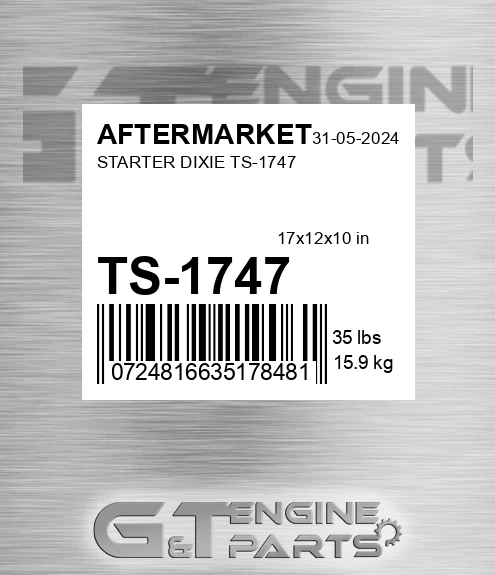 TS-1747 Starter Dixie Ts-1747 for AFTERMARKET