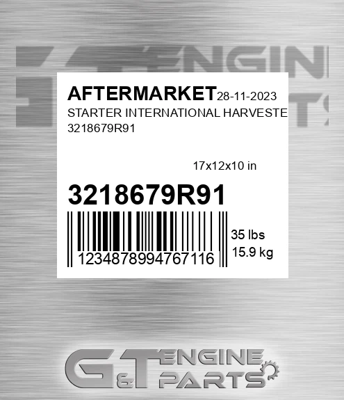 3218679R91 Starter International Harvester for AFTERMARKET