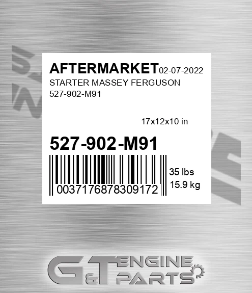527-902-M91 Starter Massey Ferguson 527-902-m91 for AFTERMARKET