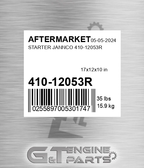 410-12053R Starter Jannco 410-12053r for AFTERMARKET