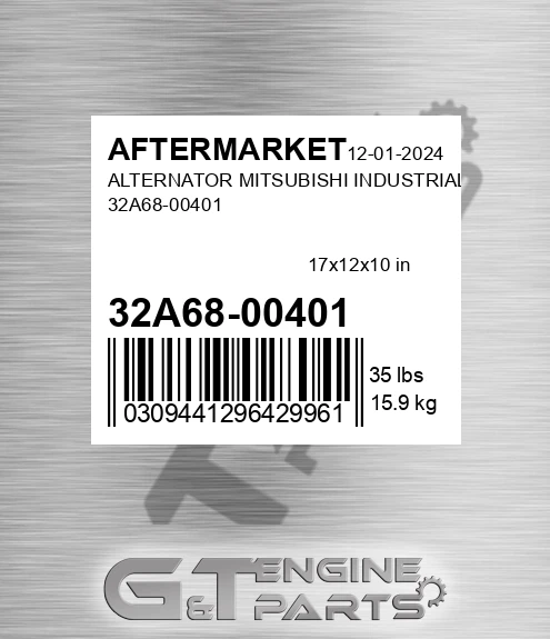 32A68-00401 Alternator Mitsubishi Industrial 32a68-00401 for AFTERMARKET