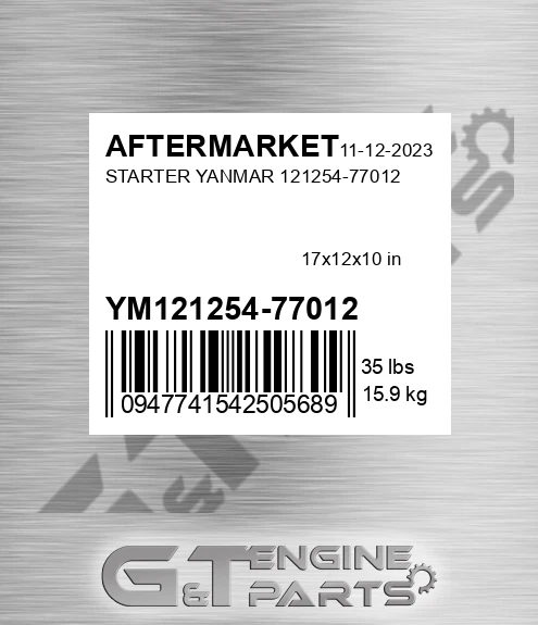 YM121254-77012 Starter Yanmar 121254-77012 for AFTERMARKET