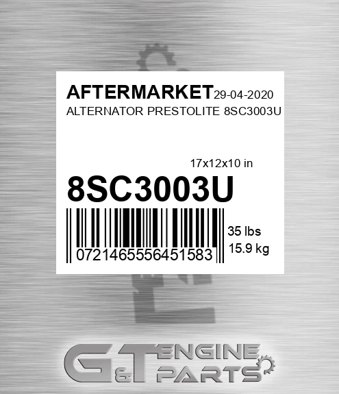 8SC3003U Alternator Prestolite for AFTERMARKET