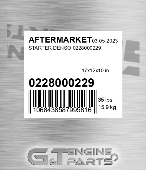 0228000229 Starter Denso 0228000229