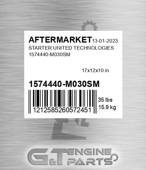 1574440-M030SM Starter United Technologies 1574440-m030sm for AFTERMARKET