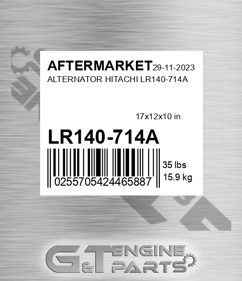 LR140-714A Alternator Hitachi Lr140-714a for AFTERMARKET
