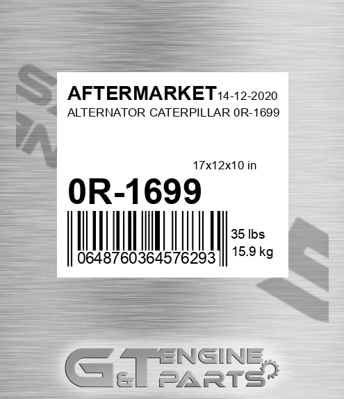 0R-1699 Alternator Caterpillar 0r-1699 for AFTERMARKET