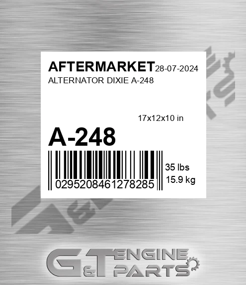 A-248 Alternator Dixie A-248 for AFTERMARKET