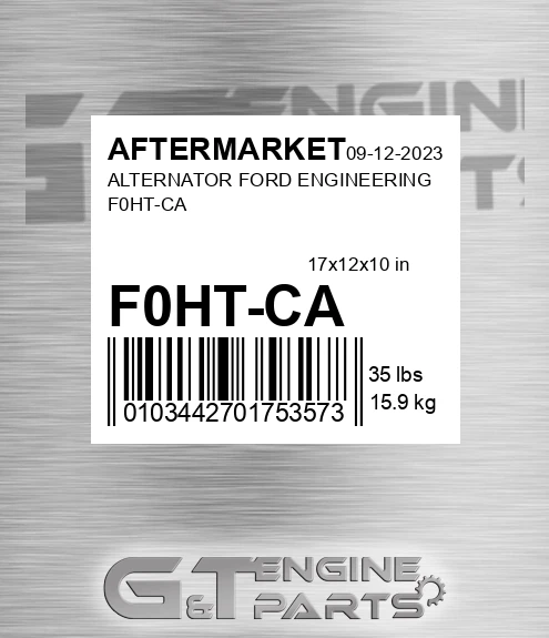 F0HT-CA Alternator Ford Engineering F0ht-ca for AFTERMARKET