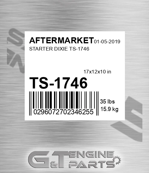 TS-1746 Starter Dixie Ts-1746 for AFTERMARKET