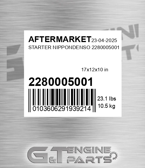 2280005001 Starter Nippondenso 2280005001