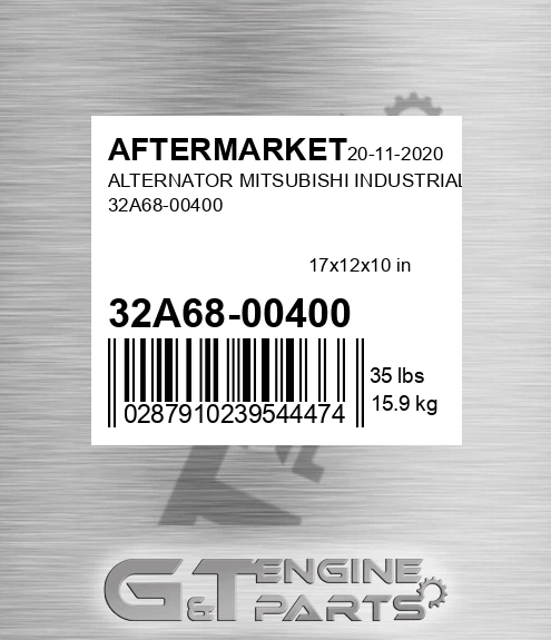 32A68-00400 Alternator Mitsubishi Industrial 32a68-00400 for AFTERMARKET