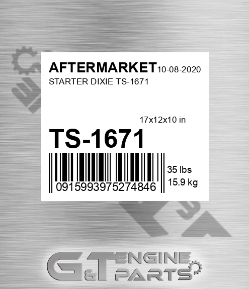 TS-1671 Starter Dixie Ts-1671 for AFTERMARKET