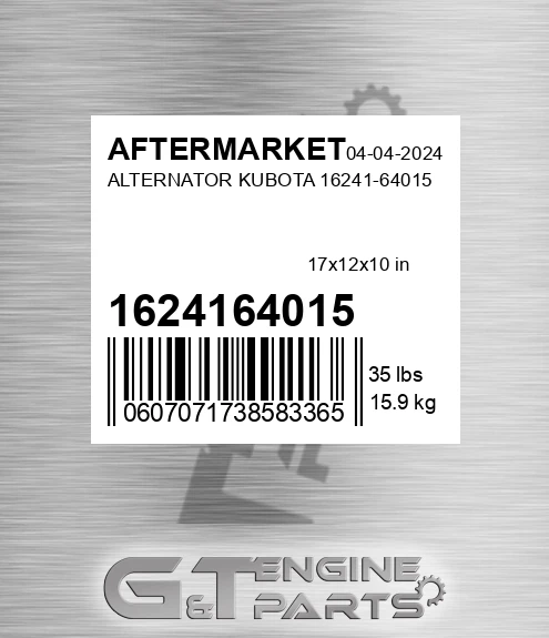 1624164015 Alternator Kubota