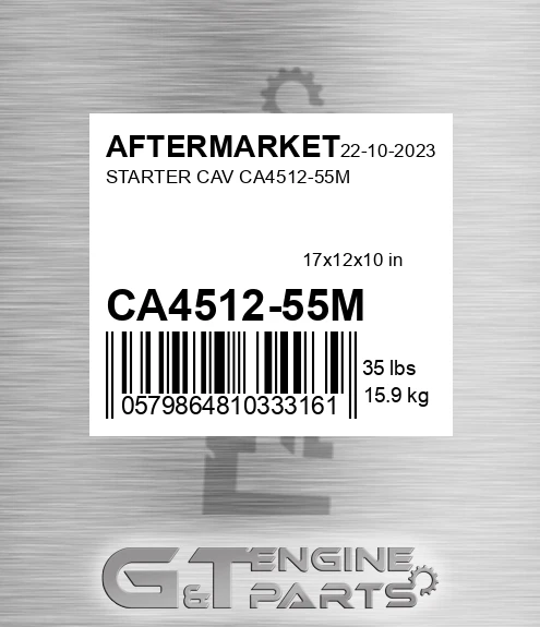 CA4512-55M Starter Cav Ca4512-55m for AFTERMARKET