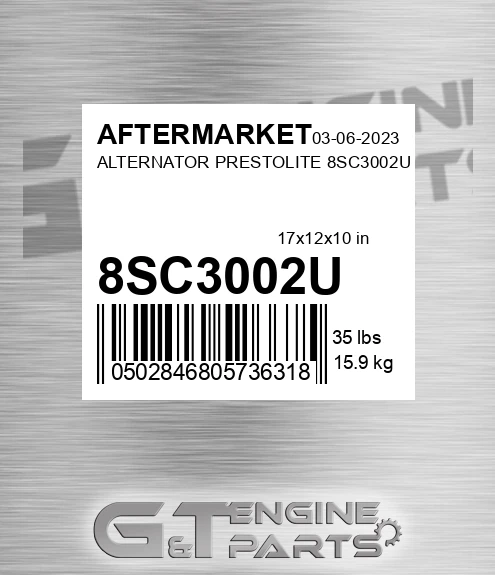 8SC3002U Alternator Prestolite for AFTERMARKET