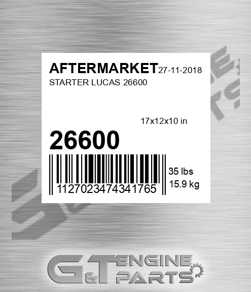 26600 Starter Lucas for AFTERMARKET