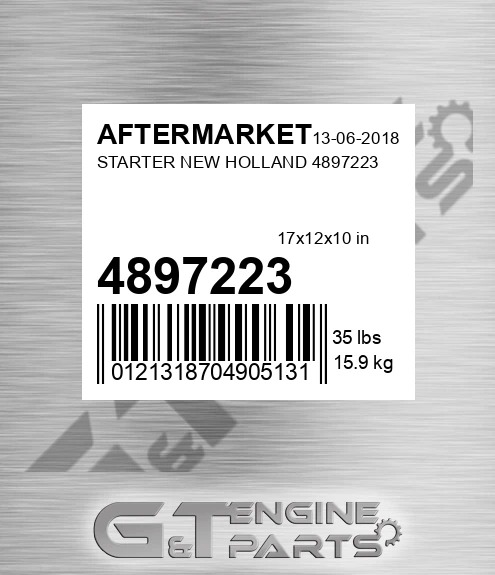 4897223 Starter New Holland for AFTERMARKET