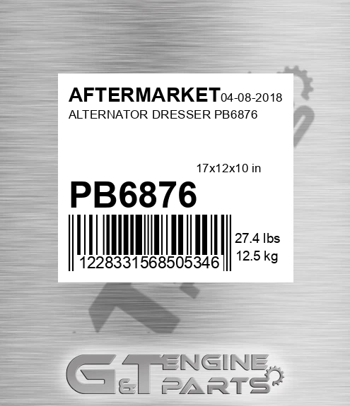 PB6876 Alternator Dresser for AFTERMARKET