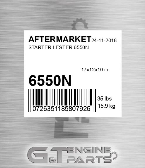 6550N Starter Lester for AFTERMARKET