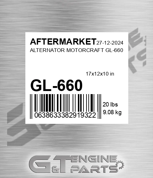 GL-660 Alternator Motorcraft Gl-660 for AFTERMARKET