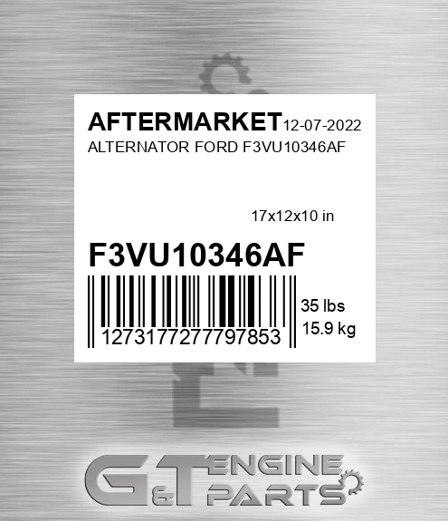 F3VU10346AF Alternator Ford for AFTERMARKET